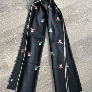 Black warm cozy scarf | lightweight scarf | travel scarf | neck scarf | Pashmina